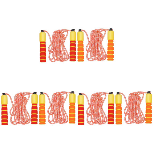 6Pcs Electronic Counting Jump Rope for Workout Adjustable Red Yellow 1