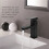 Rubinetto per Lavabo da Bagno, Rubinetto per Lavabo con Acqua Calda e Fredda, Nero Opaco Ma 4