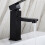 Rubinetto per Lavabo da Bagno, Rubinetto per Lavabo con Acqua Calda e Fredda, Nero Opaco Ma 10