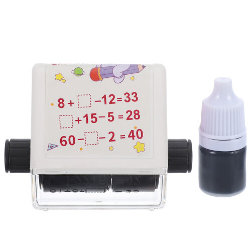 2Sets Assorted Color PP Math Roller Stamp Teacher Teaching Tool 1