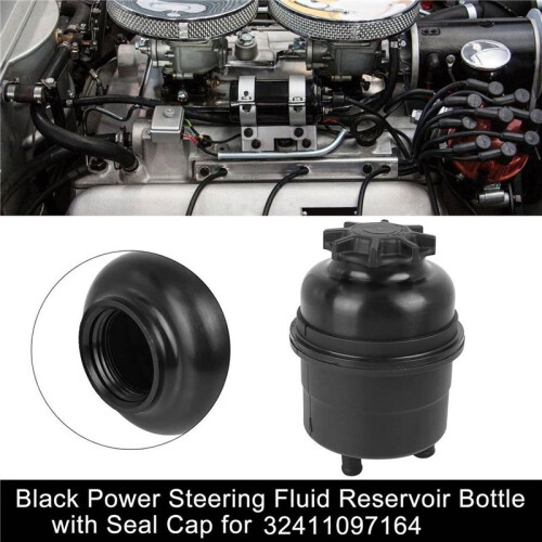 2X Power Steering Pump Reservoir Bottle W/ Cap 32416851217 / 32411097164 for   E36 E46 E39 E53 E60 E90 1