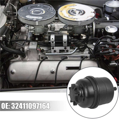 2X Power Steering Pump Reservoir Bottle W/ Cap 32416851217 / 32411097164 for   E36 E46 E39 E53 E60 E90 2
