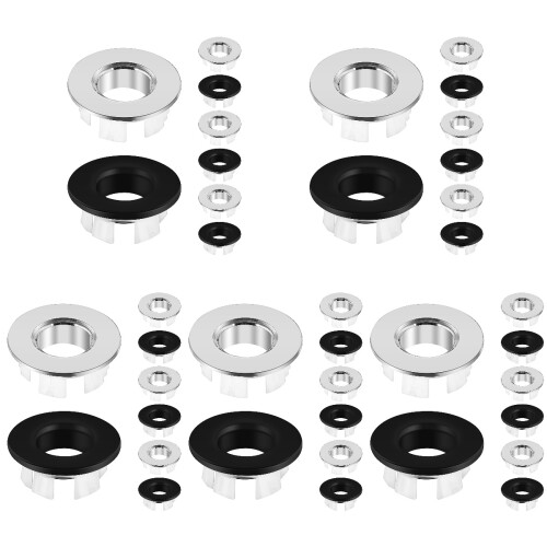40Pcs Copper Sink Overflow Covers Decorative Basin Hole Caps 1