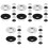 40Pcs Copper Sink Overflow Covers Decorative Basin Hole Caps 3