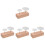 4Sets Natural Wood Flower Nail Holder Baking Tool Cake Display Base 4