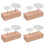 4Sets Natural Wood Flower Nail Holder Baking Tool Cake Display Base 7