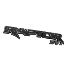 Car Rear Trunk Emblems Raptor SVT Emblem 3D Logo Tailgate Decal Replacement Stickers for F150 2009-2014 (Black+Gray)