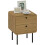Homcom HOMCOM Bedside Table, Modern Nightstand with 2 Drawers Rounded Edges, Oak 2