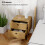 Homcom HOMCOM Bedside Table, Modern Nightstand with 2 Drawers Rounded Edges, Oak 4
