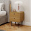 Homcom HOMCOM Bedside Table, Modern Nightstand with 2 Drawers Rounded Edges, Oak 9