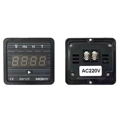 MEBAY 1PCS GV13T  Generator Digital Display Instrument Voltmeter Frequency Hour Test Panel Meter 220V 1
