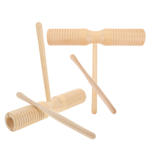 4Ensembles Guiro Bois Percussion Clair Jouet Musical Enfant 2