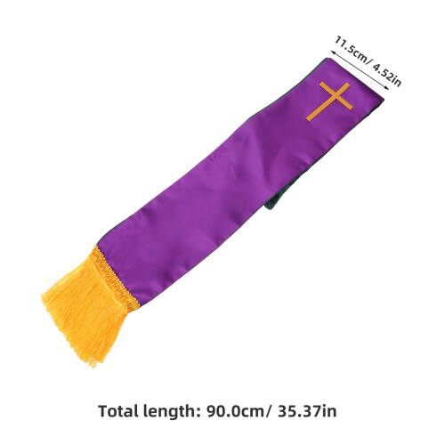 Châle Pastorale Satin Brodé Réversible Pour Cérémonies Sacrées 1
