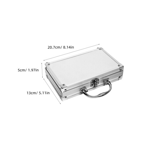 1Set Silver Cash Organizer Box Clear Display with Handle for Banknotes 1
