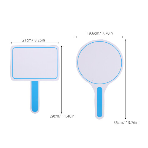 2Pcs Handheld Blue Foam Voting Paddles with Dry Erase Writable Surface 1