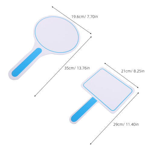 2Pcs Handheld Blue Foam Voting Paddles with Dry Erase Writable Surface 2