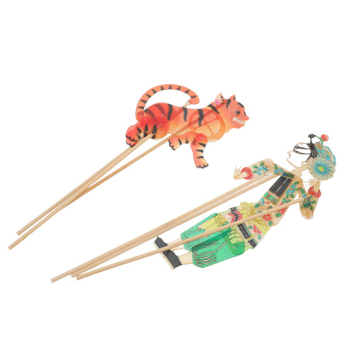 4Pcs Traditional Chinese Shadow Puppet Character Figure DIY Craft Kit 2