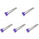 5Pièces Pinces À Mini Acier Inoxydable Manche Silicone Violet 4