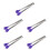 5Pièces Pinces À Mini Acier Inoxydable Manche Silicone Violet 8