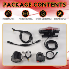 for Bafang BBS01 BBS02 BBSHD Mid Drive Motor Electric Bike Waterproof Light Set with Brake Turn Signal Bike Light