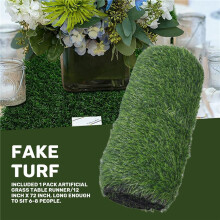 Gras Tafelloper 12 X 72 Inch, Groen Kunstmatig Tafelblad Decor voor Bruiloft, Verjaardagsfeestje, Banket, Baby Shower