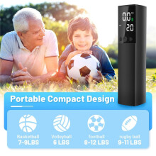 Electric Pump, Air Pump Portable Fast Inflation with Accurate Pressure Gauge and Digital LCD Display