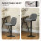 Homcom (Grey) HOMCOM Bar Stools Set of 2, Modern Armless Bar Chairs 5