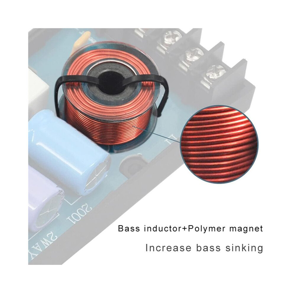 2 Way Crossover For Speaker, Weah-2001 2Pcs Speaker Frequency Divider Speakers 2 Crossover Divider Crossover Filter 6032687743820