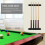 Billard-Queue-Rack Aus Hartholz mit 4 LöChern, ein der Wand Befestigt, Pool-Queue-Rack, 6 Clips, Billardhalter, ZubehöR 2