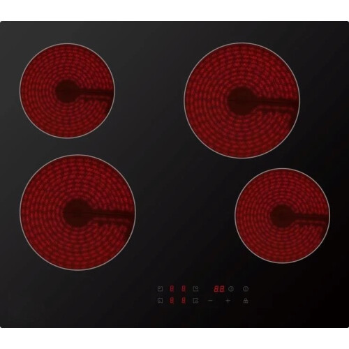60cm 4 Zone Ceramic Hob - 6000W Built-In Electric Touch Control