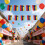 String Flag 14x21cm - 20/30Piece Bunting with Double-Sided-B 7
