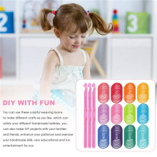 192 Pcs 7 Inches Potholder Loops Weaving Loom Loops Weaving Loops with 12 Colors for DIY Crafts Supplies A