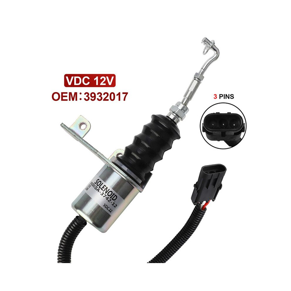 2X 12V Fuel Shut Off Solenoid For Deutz Rsv Synchro Start 1751Es Engine 3932017 Sa-3742-12 6032462168657