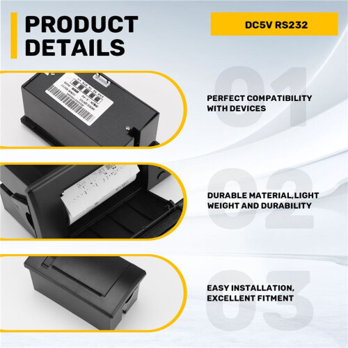 58Mm Embedded Receipt Thermal Printer Rs232 Supports Esc/Pos Print Thermal Dot Printing