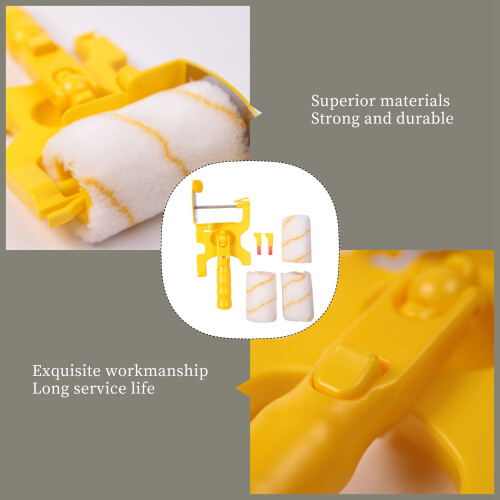 6Pcs Paint Edger Roller Brush Tools Portable Clean-Cut Brush for Home Wall Ceilings 2