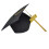 Classical 2026 Graduation Cap with-2026 yellow pendant 1