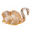Modern Glass Cygne Shape Bowl Decorative Biscuits Storage-Amber 1