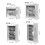 Secure Mobile Phone Locker Cabinet with Key for-Gray 36 bit 4