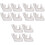 12Pcs Ceramic Ocarina Holder White Hand-Shaped Portable Display Stand 4