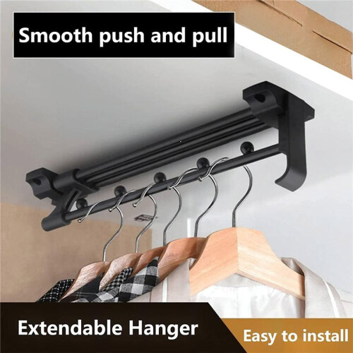 Pack de 2 VarãO ExtensíVel para Cabide ExtensíVel para Roupeiro Cabide de VarãO AjustáVel 1