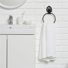 Black Toilet Roll Holder Towel Holder Set,Bathroom Cast Iron Towel Ring Toilet Roll Holder Wall Mounted, Vintage Design