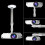 Projector Bracket 30-60cm Rotatable Support Ceiling Wall Hanger Holder Aluminum Mount for Camera/Projector 1
