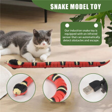 Sensing Snake Toy,Cat Interactive Toys USB Rechargeable Realistic Simulation Electric Snake Toy
