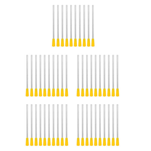 50Pcs Durable Iron Dinner Triangle Bell Mallets Yellow Rhythm Mallets 2