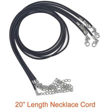 20 PièCes 20 Pouces Cordon de Collier Ciré Noir avec Fermoir en Vrac pour Bracelet Collier et Fabrication de Bijoux
