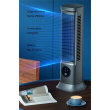 Ventilatore Senza Lama da Tavolo, Condizionatore D'Aria Portatile Ricaricabile USB Ventilatore A Torre da Tavolo Silenzioso A 3 Velocità