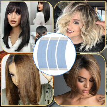 72Pc/Lot Strong Fixed Double Tape Wig Adhesive Extended Hair Tape Waterproof for Toupee Lace Wig Film with Slitting