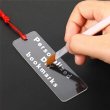 Acrylic Bookmark Blanks,30Pcs Clear Acrylic Bookmarks with 30 Pcs Multicolour Tassel for Gift DIY Bookmarks Crafts