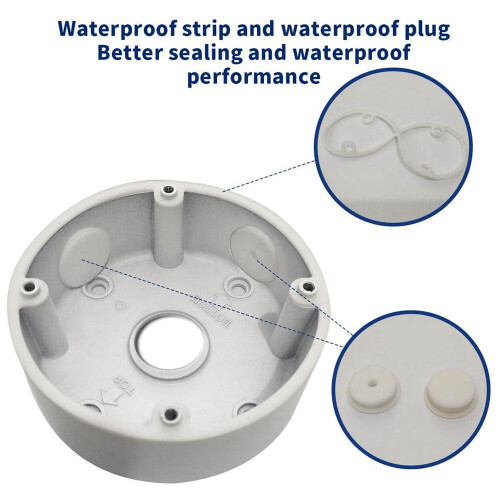 Universal Security Camera Junction Box Mount Bracket,Outdoor Use Waterproof Wall Ceiling Mount Cable Base Boxes 2