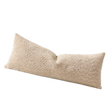Soft Circle velutinous Lumbar Pillowcase-Light coffee